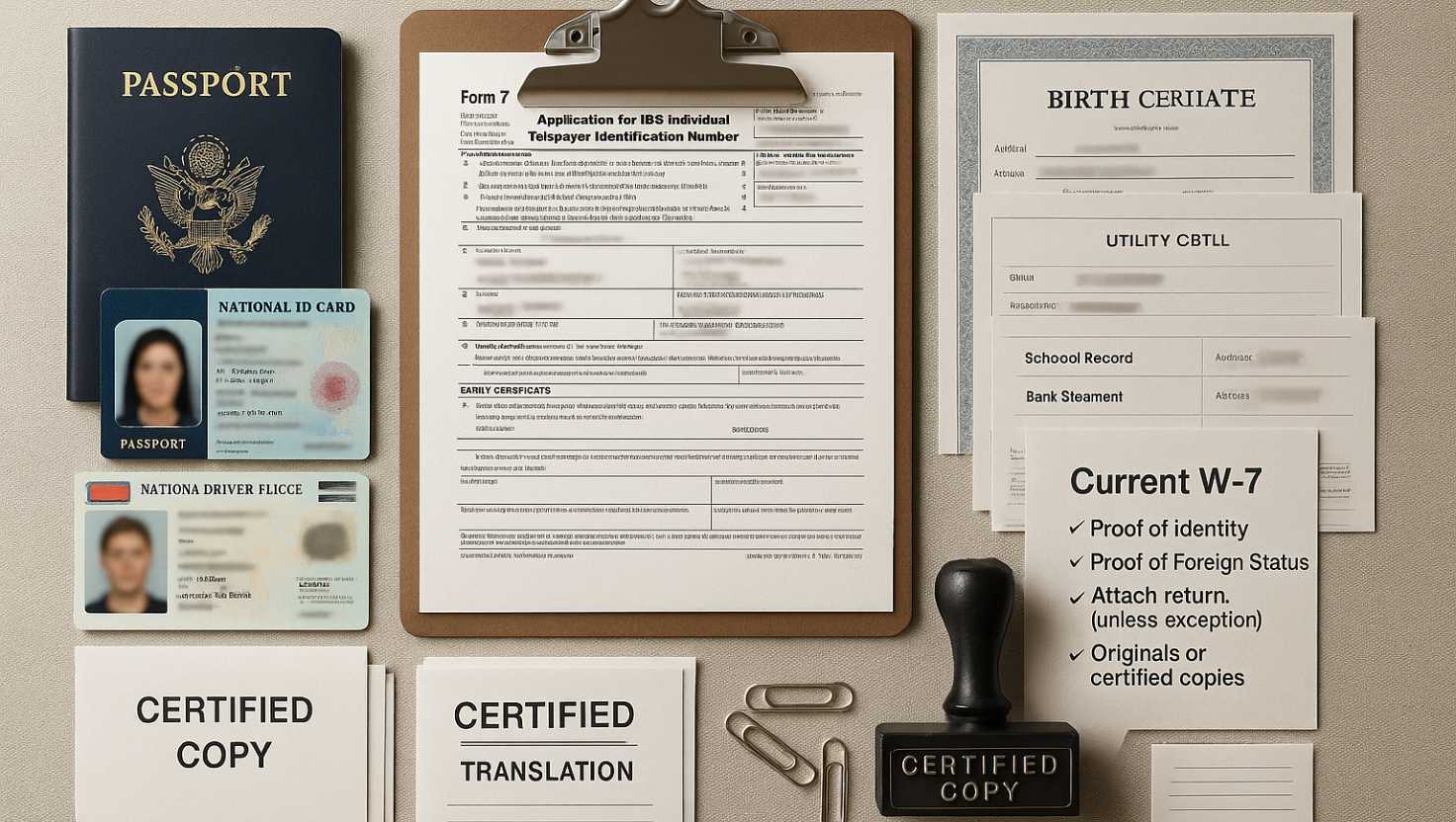 documents needed for ITIN application